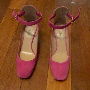 Valentino Garavani hot pink heels with strap